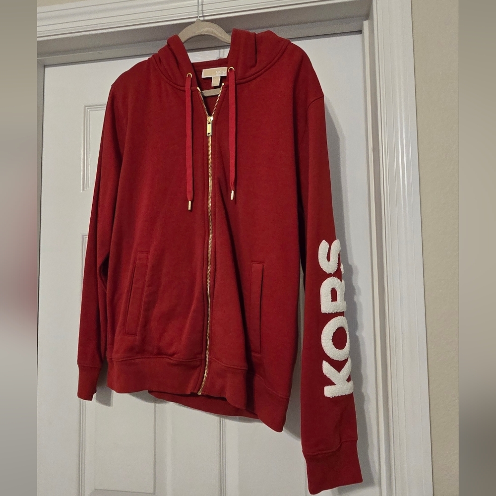 Michael Kors Scarlet Jacket with Gold Zippers